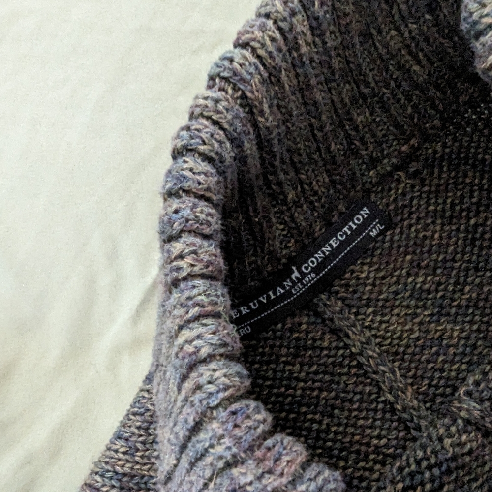 Peruvian Connection Colfax T-Neck Color Grey - Picture 4 of 7